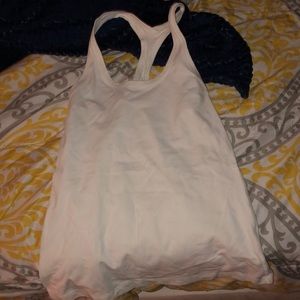 white lululemon racer back tank top